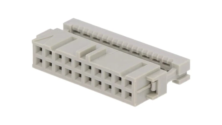 Wtyk IDC żeńskie 20-pin na taśmę 1,27mm R.styków 2,54mm 2-215882-0