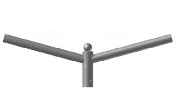 Wysięgnik słupowy WR-4/2/0,5/5 ZP aluminiowy podwójny anodowany INOX ROSA