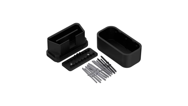 ZOBD MINI SET J ABS - Zobd mini set j ABS zestaw wtyk obd2 12v 16pin z obudową w kolorze jasnoszarym