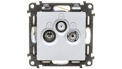 VALENA LIFE Gniazdo antenowe RTV/SAT końcowe aluminium 753364