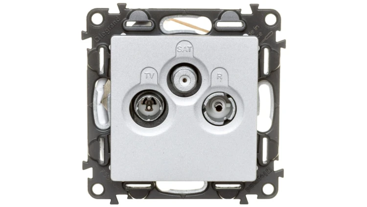 VALENA LIFE Gniazdo antenowe RTV/SAT końcowe aluminium 753364