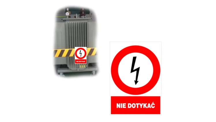 Trytyt Znak elektryczny zakazu 148x210 NIE DOTYKAĆ ZEZ/A-5