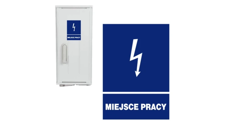 Trytyt Znak elektryczny informacyjny 148x210 MIEJSCE PRACY ZEI/A-1