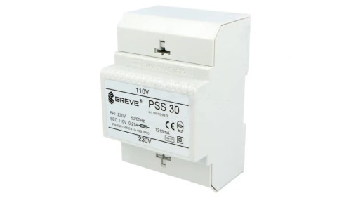 Transformator sieciowy 30VA 230VAC 110V na szynę DIN IP30 PSS30/230/110V