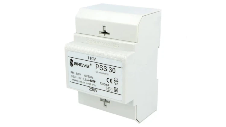 Transformator sieciowy 30VA 230VAC 110V na szynę DIN IP30 PSS30/230/110V