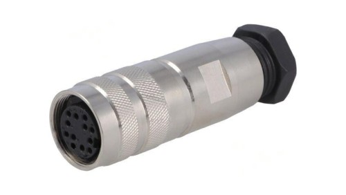 Złącze M16 wtyk żeńskie PIN: 12 3A 60V lutowanie na przewód PXMBNI16FBF12ASCPG9