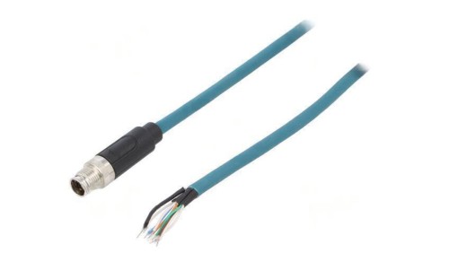 Złącze M12 wtyk męskie PIN: 8 proste kod X-ProfiNET 500mA 48V PXPTPU12FIM08XCL010PU