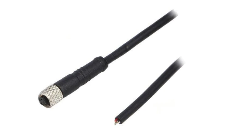 Złącze M5 wtyk żeńskie przewody PIN: 4 1A proste IP67 60V PXPTPU05FBF04ACL010PUR