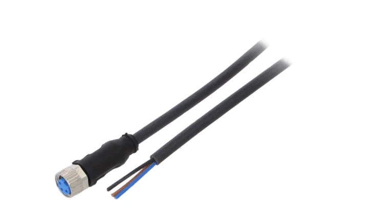 Przewód przyłączeniowy M8 PIN 3 prosty 10m wtyk 60VAC 4A -40÷80C YF8U13-100UA1XLEAX