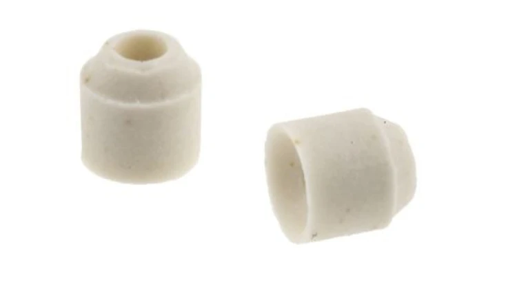 Koralik ceramiczny, Ceramika, Biały, otwór: 1.5mm, +1200C
