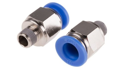 Adapter gwintowany prosty gwint – rura, 10 barów