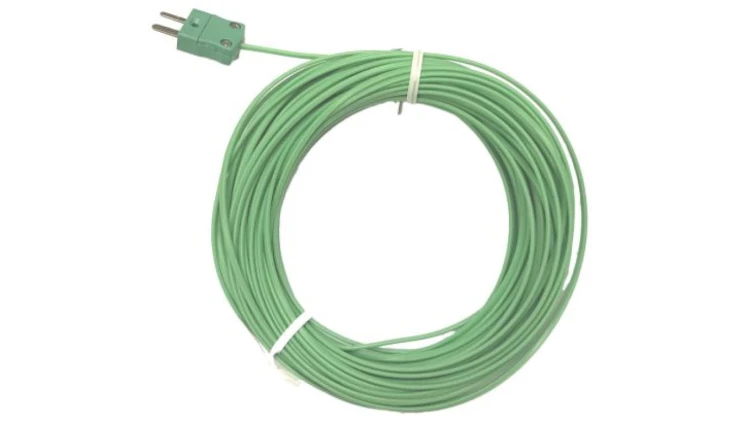 Termopara typ K do +250C 1m kabel 1m, Teflon PFA EN 60584-3:2008, IEC 584-3