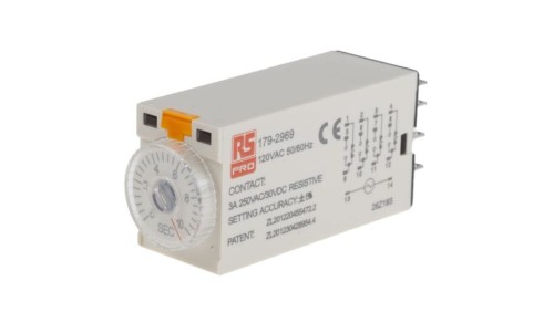 Przekaźnik czasowy zwłoczny jednofunkcyjny 0.5 → 10s 4PDT 4-stykowy 4PDT 110V ac