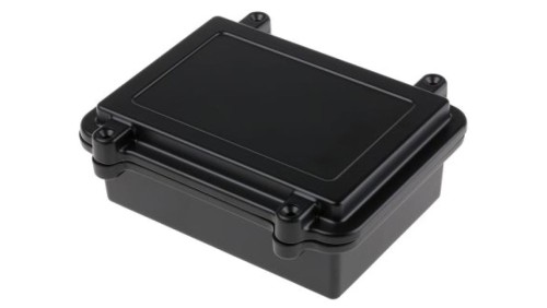 Obudowa ekranowana Czarny z kołnierzem IP67 Silikon, 152 x 112 x 55mm, RS PRO