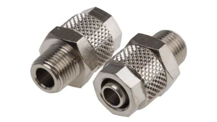 Adapter gwintowany prosty gwint – rura, 15 barów