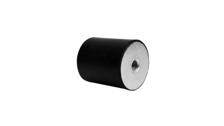 Nóżka z gwintem, M10, Ø 50mm, materiał: Guma naturalna 60Shore A, RS PRO