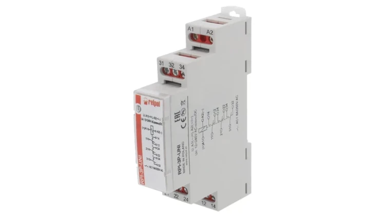 RPI-3P-UNI Przekaźnik: instalacyjny monostabilny 3PDT 8A 90x17,5x64,6mm