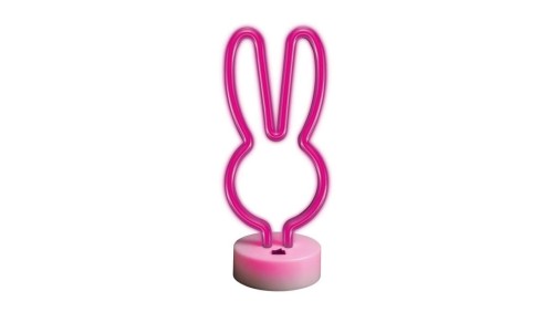 Neon na podstawce LED KRÓLICZEK róż FSNE04 Forever Light