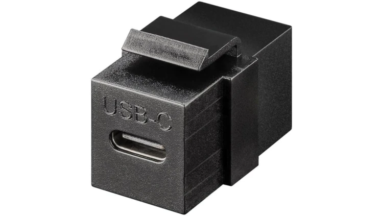 Moduł Keystone Złącze USB-C™, USB 3.2 Gen 2 (10 Gbit/s), czarny - Wersja kolorystyczna czarny