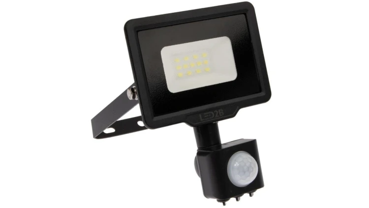Naświetlacz LED 10W 800lm 6000K IP44 Czarny z czujnikiem ruchu LED2B KOBI MHC