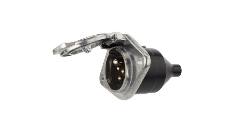 Gniazdo naczepowe typu N (czarne) 7-pin 24V metalowe