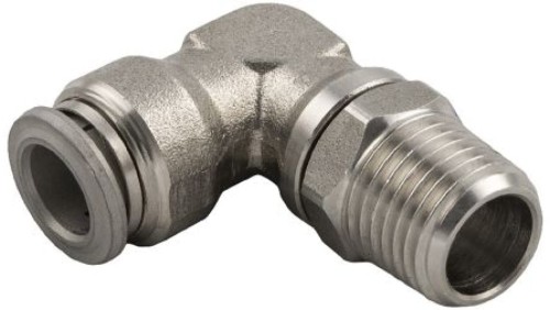 Obrotowa złączka pośrednia kolankowa gwint R 1/4 męskie, Wciskane 6 mm RS PRO Tak Tak