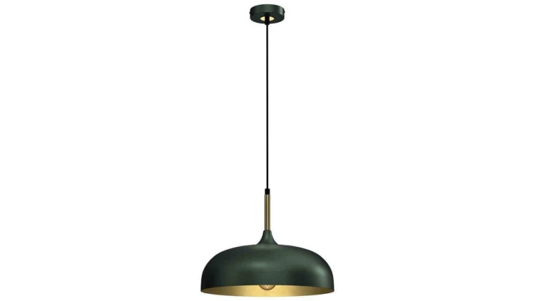 Lampa wisząca LINCOLN GREEN/GOLD 1xE27 35cm MLP8032 Milagro