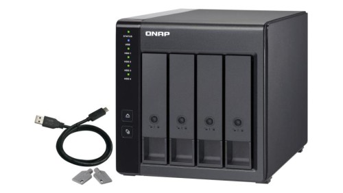 QNAP TR-004 4-zatokowa jednostka rozszerzająca dla QNAP/PC, złącze USB-C, Tower