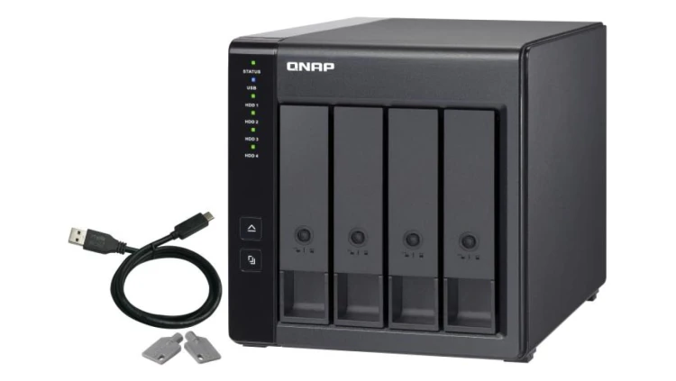 QNAP TR-004 4-zatokowa jednostka rozszerzająca dla QNAP/PC, złącze USB-C, Tower