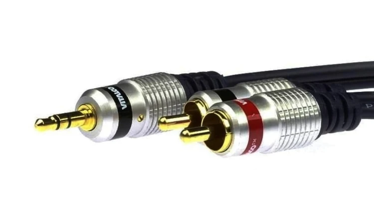 VITALCO JKD10 Kabel Audio AUX mini Jack 3,5mm Stereo (wtyk) / 2x RCA Cinch (wtyk) 0,5m