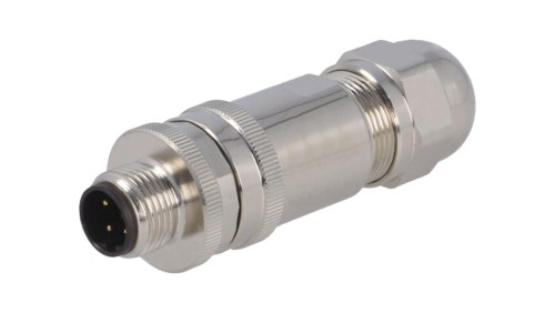 Złącze okrągłe M12 męskie proste ekranowane 4-PIN 250V PG7 T4111511041-000