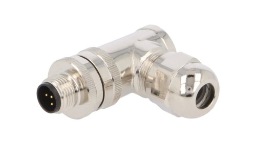 Złącze okrągłe M12 męskie kątowe ekranowane 5-PIN 60V PG9 T4113412051-000