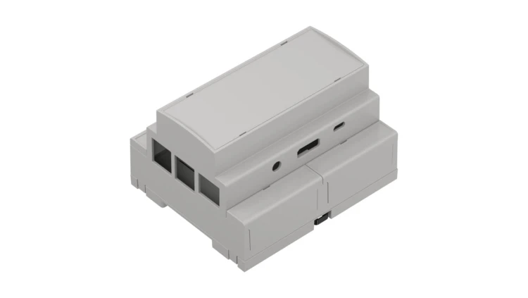 IOT.ZD1006 Pi3J ABS V0 - Obudowa modułowa na szynę iot.ZD1006 pi3 jasna ABS V0