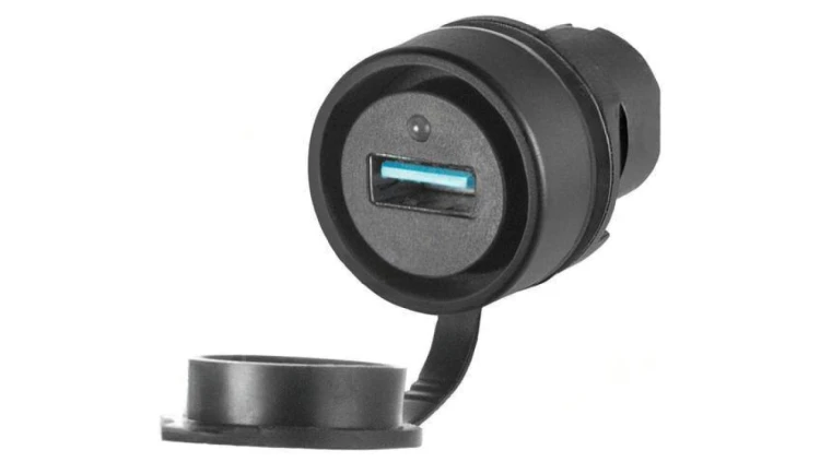 Gniazdo USB 3.0 A/A 22mm 46 Ø22,3mm IP20,IP66 (od czoła) 46-2Y49.101C.000