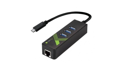 Karta Sieciowa Adapter USB-C na Gigabit RJ45 Hub 3x USB 3.0