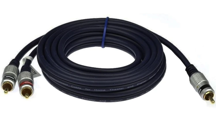 VITALCO RKD180 Kabel Audio do Subwoofera 1x RCA Cinch (wtyk) / 2x RCA Cinch (wtyk) 3m