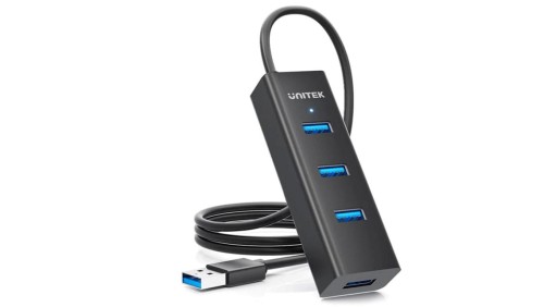 Aktywny hub USB Unitek 4w1 5Gbps z zasilaniem przez USB-C