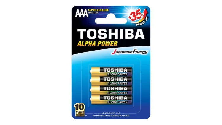 Baterie Alkaliczne TOSHIBA ALPHA POWER LR03 AAA 1,5V Blister 4szt