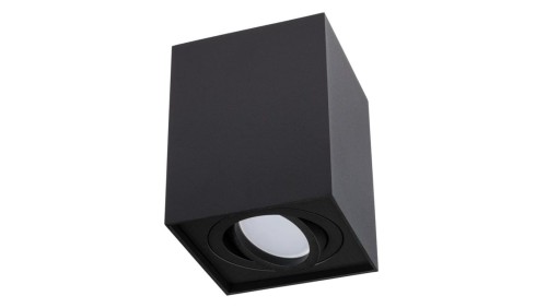 Oprawa Natynkowa HALOGENOWA Spot Tuba Ruchoma AMAT-L GU10 Kwadratowa Czarna 115mm LUMILED