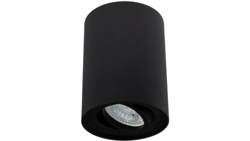 Oprawa Natynkowa HALOGENOWA Spot Tuba Ruchoma AMAT-L GU10 Okrągła Czarna 115mm LUMILED