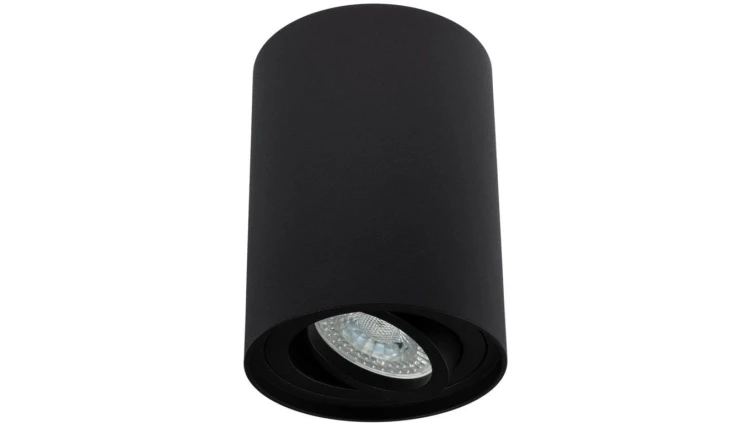 Oprawa Natynkowa HALOGENOWA Spot Tuba Ruchoma AMAT-L GU10 Okrągła Czarna 115mm LUMILED