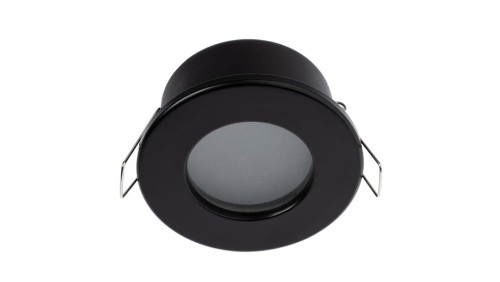 Oprawa HALOGENOWA Podtynkowa Podbitka Łazienkowa Hermetyczna AQUS GU10 LUMILED Czarna IP44 STAŁA