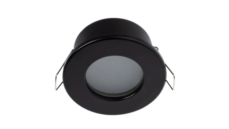 Oprawa HALOGENOWA Podtynkowa Podbitka Łazienkowa Hermetyczna AQUS GU10 LUMILED Czarna IP44 STAŁA