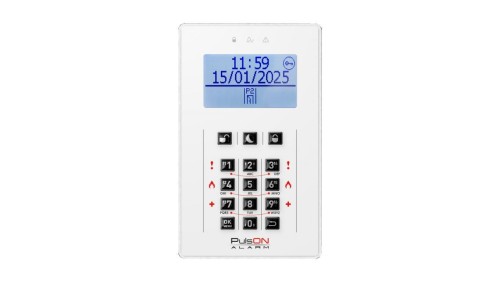 Klawiatura LCD/C z gumowymi przyciskami w kolorze białym PULSON LCD/C WH