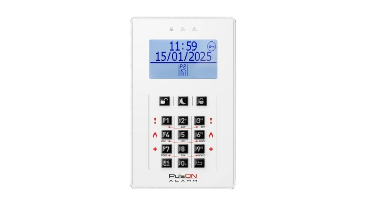 Klawiatura LCD/C z gumowymi przyciskami w kolorze białym PULSON LCD/C WH
