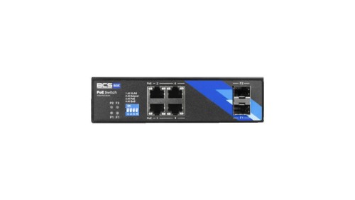 Switch PoE 4-portowy 1Gbps + 2x SFP BCS-B-ISP04G-2SFP