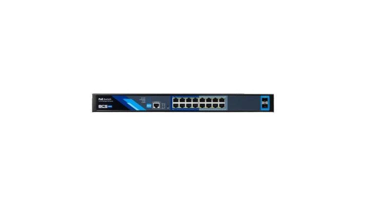 Switch PoE 16-portowy 1Gbps + 2xSFP BCS-B-SP16G-2SFP-M