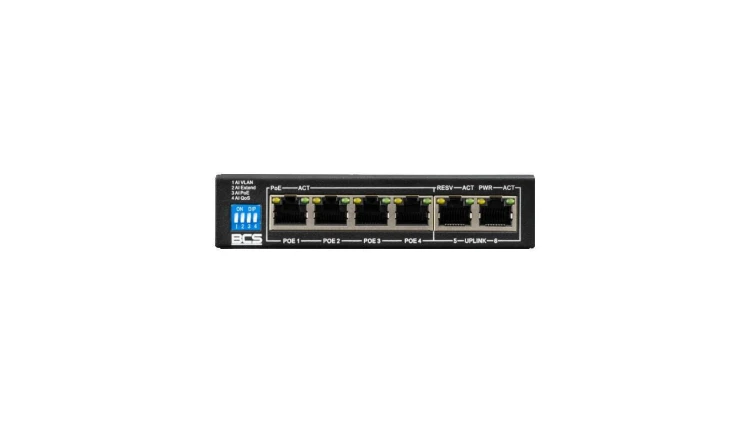 Switch PoE 4-portowy 100Mbps BCS-B-SP0402