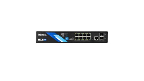 Switch PoE 8-portowy 1Gbps + 2xSFP BCS-B-SP08G-2SFP-M