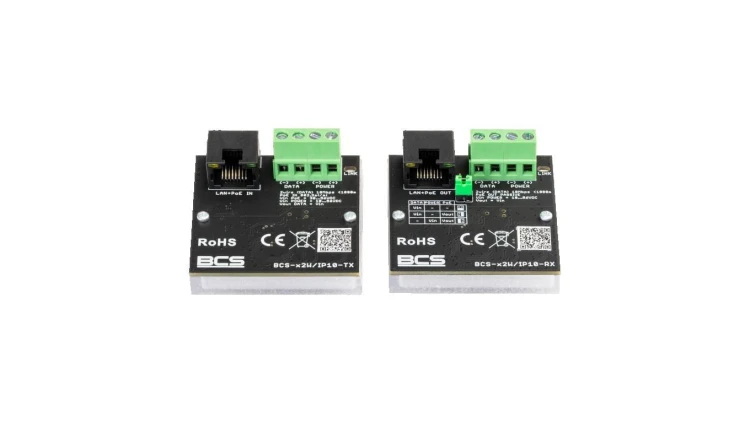 Zestaw aktywnych konwerterów Ethernet PoE BCS-x2W/IP10